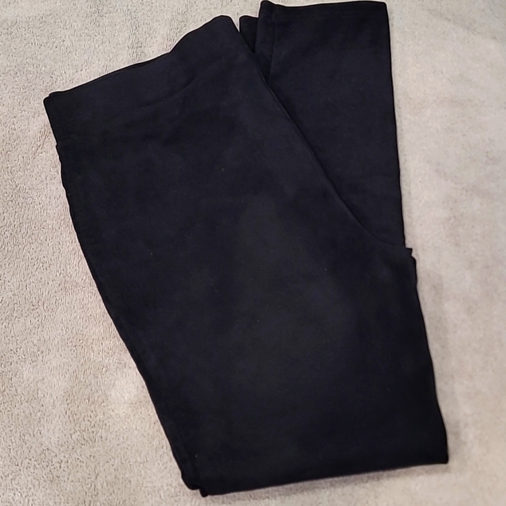 NYDJ Black Faux Suede Basic Legging  Pant 10P